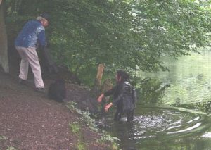 Puli Treffen Haltern Leni im Wasser