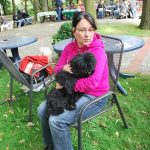 Klubausstellung in Haltern am See Puli Baby auf dem Arm