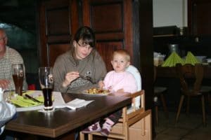 Weihnachtsfeier 2009 mit Baby