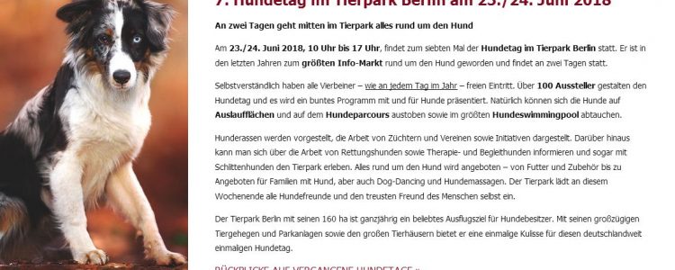 Hundetag im Tierpark Berlin